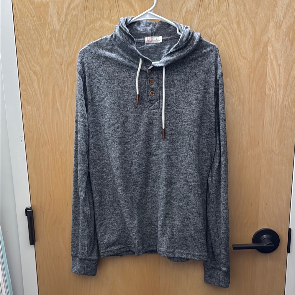 Gray Hooded Men's Shirt